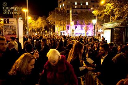 Imagen de la pasada edición de 'The Shopping Night Barcelona', celebrada en Paseo de Gracia.