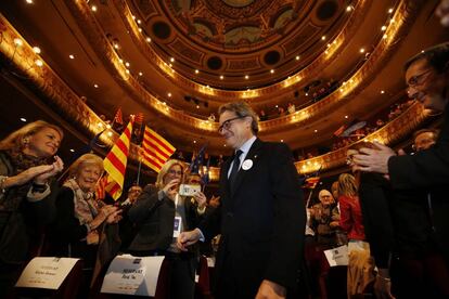 Artur Mas en un acte electoral de la seva formació, ahir a Sabadell.