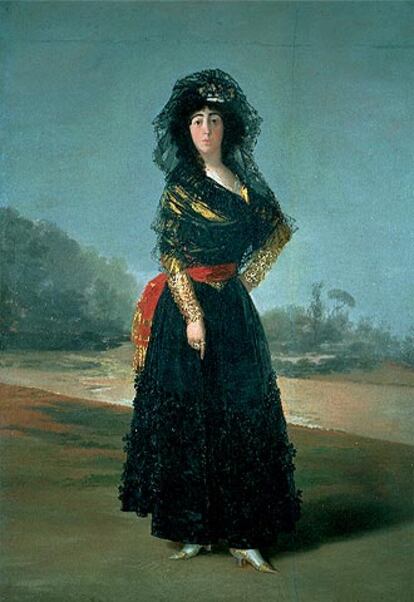 <i>La duquesa de Alba con mantilla <Ii>(1797), de Goya (Hispanic Society of America).