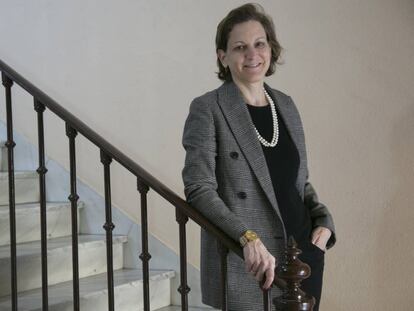 Anne Applebaum, este jueves, en Madrid.