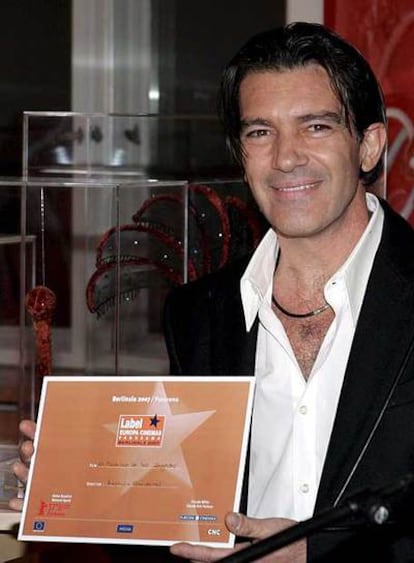 Antonio Banderas, tras recibir el galardón.