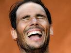 Spain's Rafael Nadal celebrates after defeating Serbia's Novak Djokovic during the final of the Men's Italian Tennis Open at Foro Italico on May 16, 2021 in Rome, Italy. (Photo by Filippo MONTEFORTE / AFP)