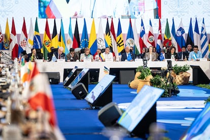 Plenaria de la IV cumbre CELAC-UE, en Santa Marta, este domingo.