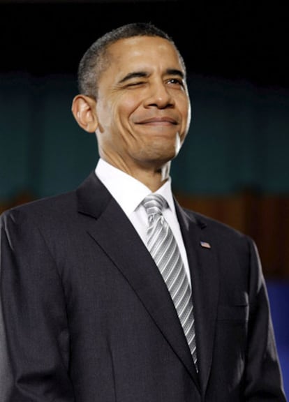 El presidente de los Estados Unidos, Barack Obama, hoy en la escuela elementaria Harriet Tubman de Washington