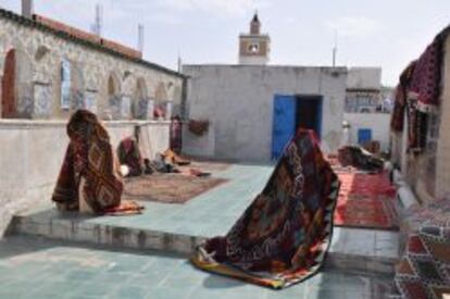 Alfombras en el zoco de Túnez.