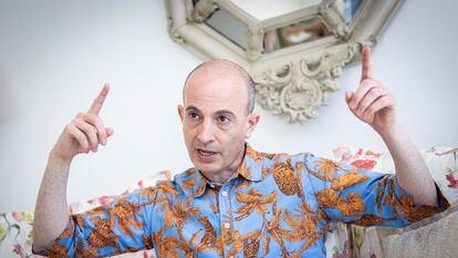 Yuval Noah Harari, during the interview, July 8 in Lisbon.
