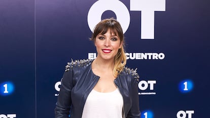 La cantante Gisele en la presentación de 'OT: El reencuentro' en Televisión Española en 2016.