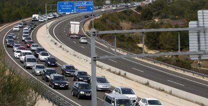 La A-7, en sentido Barcelona, a la altura de Altafulla (Tarragona).