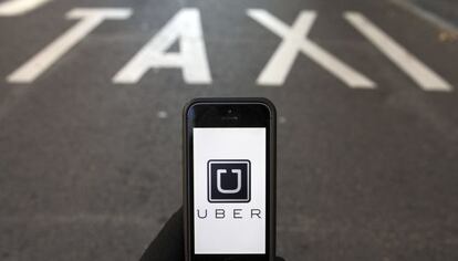 Aplicaci&oacute;n de Uber para m&oacute;viles.