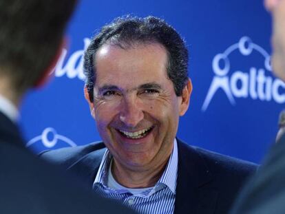 El fundador de Altice, Patrick Drahi, durante una rueda de prensa en marzo de 2017