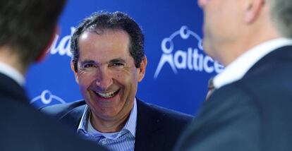 El fundador de Altice, Patrick Drahi, durante una rueda de prensa en marzo de 2017