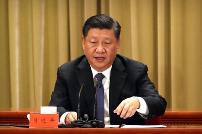 El presidente Xi Jinping, durante su discurso del 40 aniversario del 'Mensaje a los compatriotas de Taiwán'.