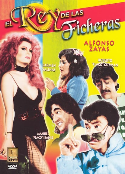 Zayas incursionó en el mundo del cine para convertirse en un referente del “cine de ficheras”, un género muy explotado en México que tomaba como referencia la comedia erótica italiana. Cartel de la película 'El rey de las ficheras' dirigida por Víctor Manuel Castro y protagonizada por Zayas.