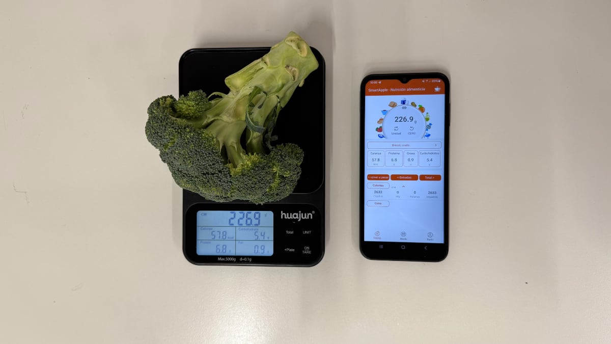 Prueba con la báscula de cocina inteligente Huajun 73787 y su app SmartApple.