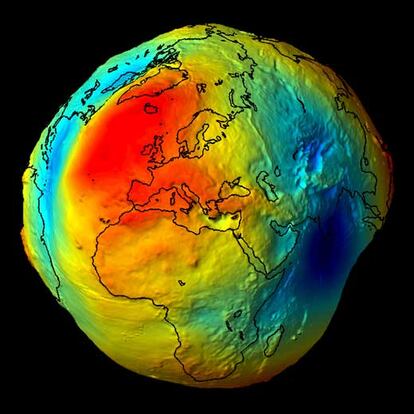 El geoide representa las variaciones en el campo gravitatorio.