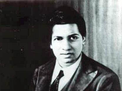 El matemático indio Srinivasa Ramanujan.