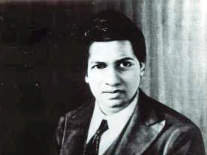 El matem&aacute;tico indio Srinivasa Ramanujan.