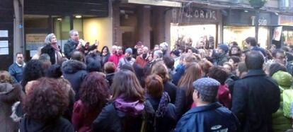 Asamblea espont&aacute;nea de trabajadores en Legan&eacute;s. 