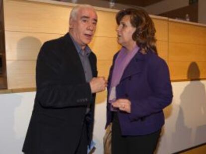 Luciano Alonso y Rosa Torres, en el comité del PSOE de Málaga.