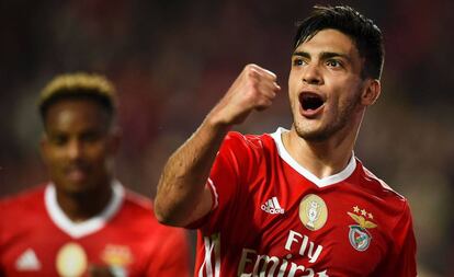 El delantero del Benfica durante su último partido de la Champions League