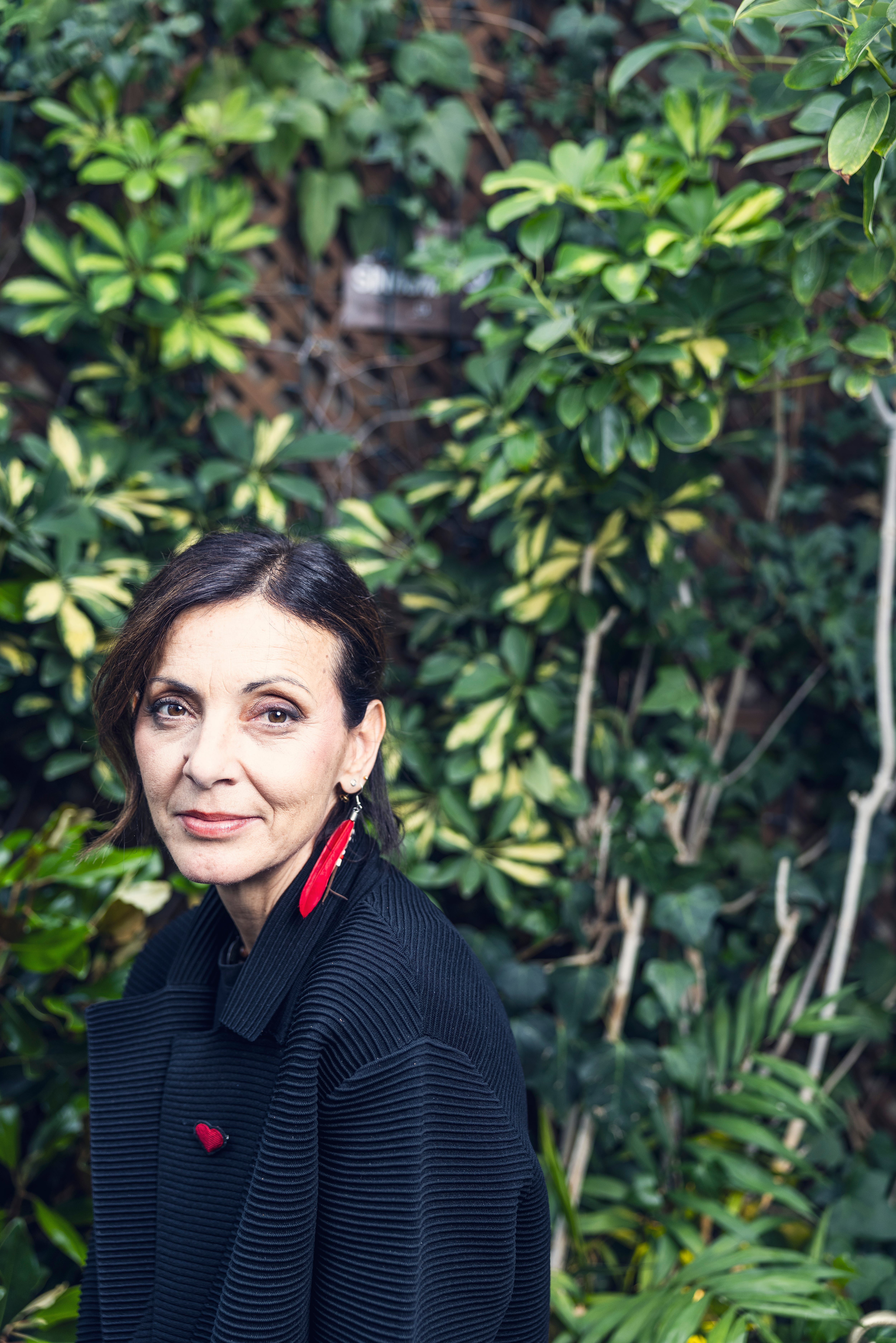 Nevenka Fernández, durante la entrevista, en el Jardín Secreto de SB, en Madrid. 
