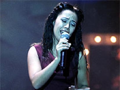 Cristina del Valle, durante una actuación.