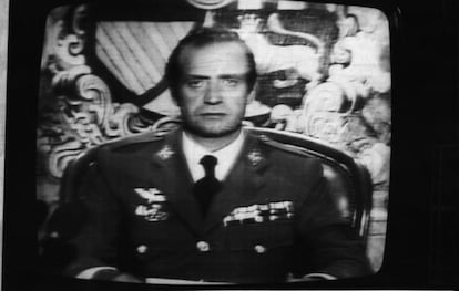El Rey se dirige a los españoles tras el golpe de Estado.