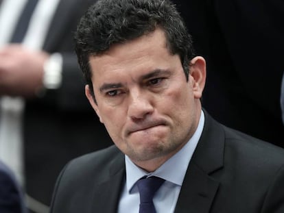 El ministro Sergio Moro, en la Cámara de los Diputados el día 2 de julio.