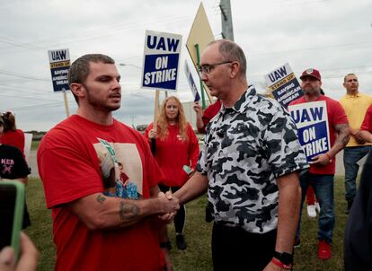 United Auto Workers president Shawn Fain