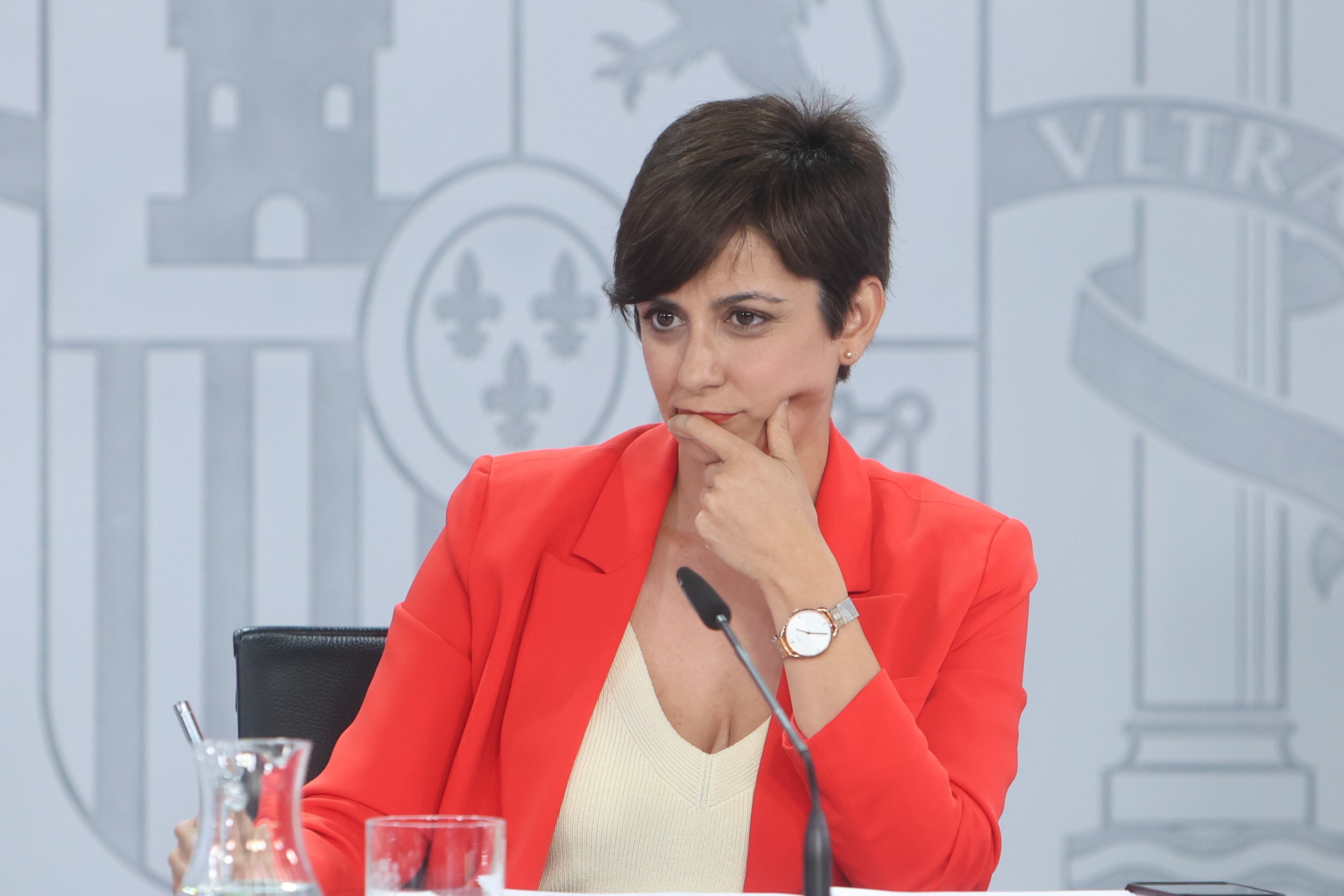 La ministra de Política Territorial y portavoz del Gobierno, Isabel Rodríguez, el miércoles en La Moncloa. 