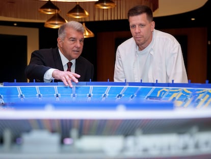 Joan Laporta y Wojciech Szczesny