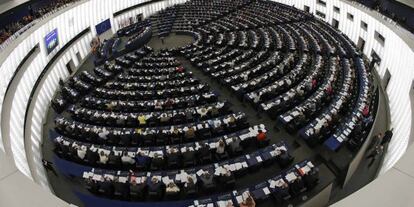 Vista general del Parlamento Europeo hoy, durante el pleno, en Estrasburgo.