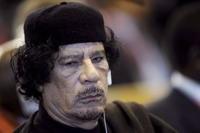 Muamar al Gadafi en Roma, en 2009.
