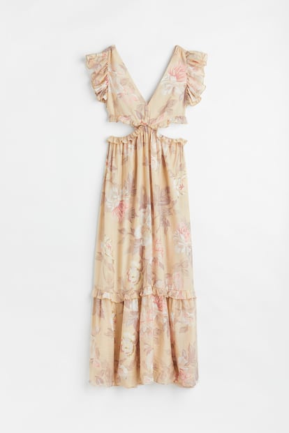 Para una boda o para tomarte algo una tarde de chiringuito, este vestido de H&M con un estampado floral en tonos pastel te lo pondrás para todo.

49,99€