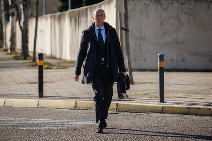 Francisco Camps, expresidente de la Comunidad Valenciana, a su llegada a la Audiencia Nacional el 28 de febrero de 2023.