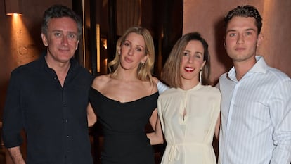 Alejandro Agag, la cantante Ellie Goulding, Ana Aznar Botella y Rafferty Law, hijo del actor Jude Law en Marrakech, el pasado sábado.