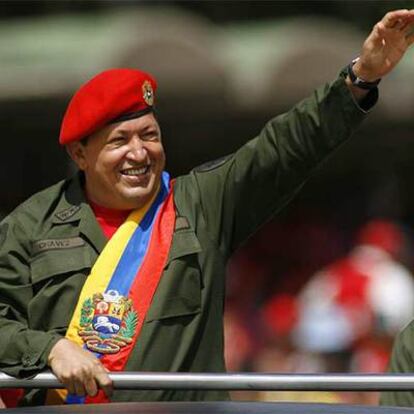 Hugo Chávez, durante el desfile militar del pasado día 4.