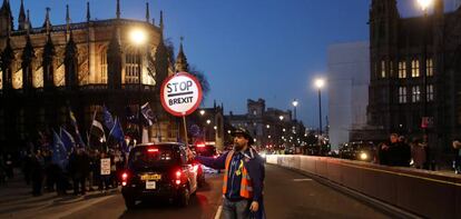 Manifestantes contra el Brexit en Londres. 