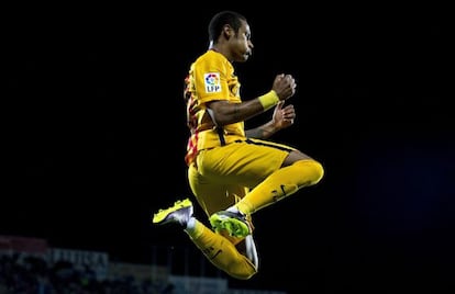 Neymar festeja su gol al Getafe.