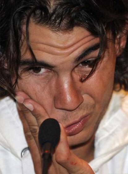 Nadal, durante la rueda de prensa