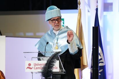 Paul LeBlanc, rector de la Southern New Hampshire University, durante su investidura como doctor 'Honoris Causa' por la Universidad Camilo José Cela, el pasado 18 de octubre.