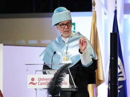 Paul LeBlanc, rector de la Southern New Hampshire University, durante su investidura como doctor 'Honoris Causa' por la Universidad Camilo José Cela, el pasado 18 de octubre.