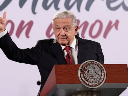López Obrador durante su conferencia matutina de este miércoles.
