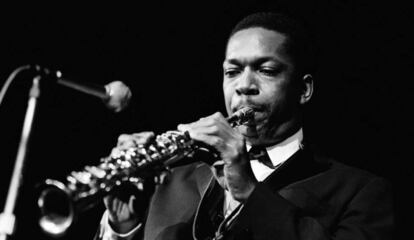 John Coltrane, en 1961 en Copenhague.