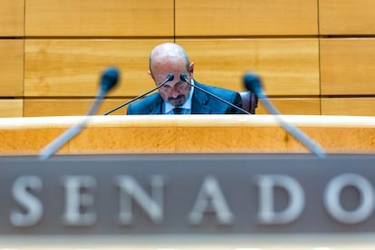 El presidente del Senado, Pedro Rollán, en un pleno celebrado el pasado 30 de septiembre.
Comisión del caso Koldo