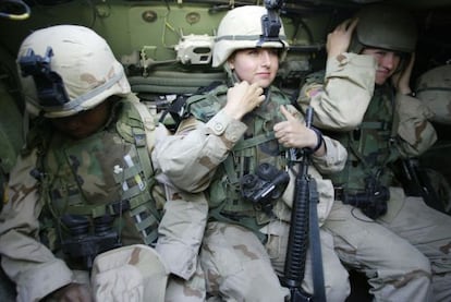 Mujeres militares en Irak.