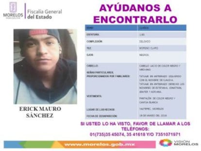 La Fiscal&iacute;a de Morelos lanz&oacute; alertas para que la poblaci&oacute;n apoyara en la localizaci&oacute;n de los j&oacute;venes.