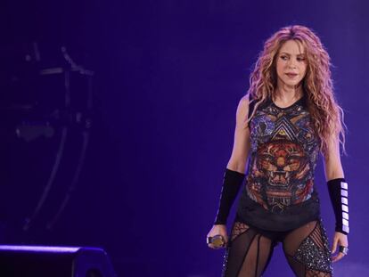 A cantora Shakira, durante sua turnê.