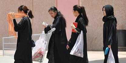 Sirvientas filipinas en Riad (Arabia Saudí).