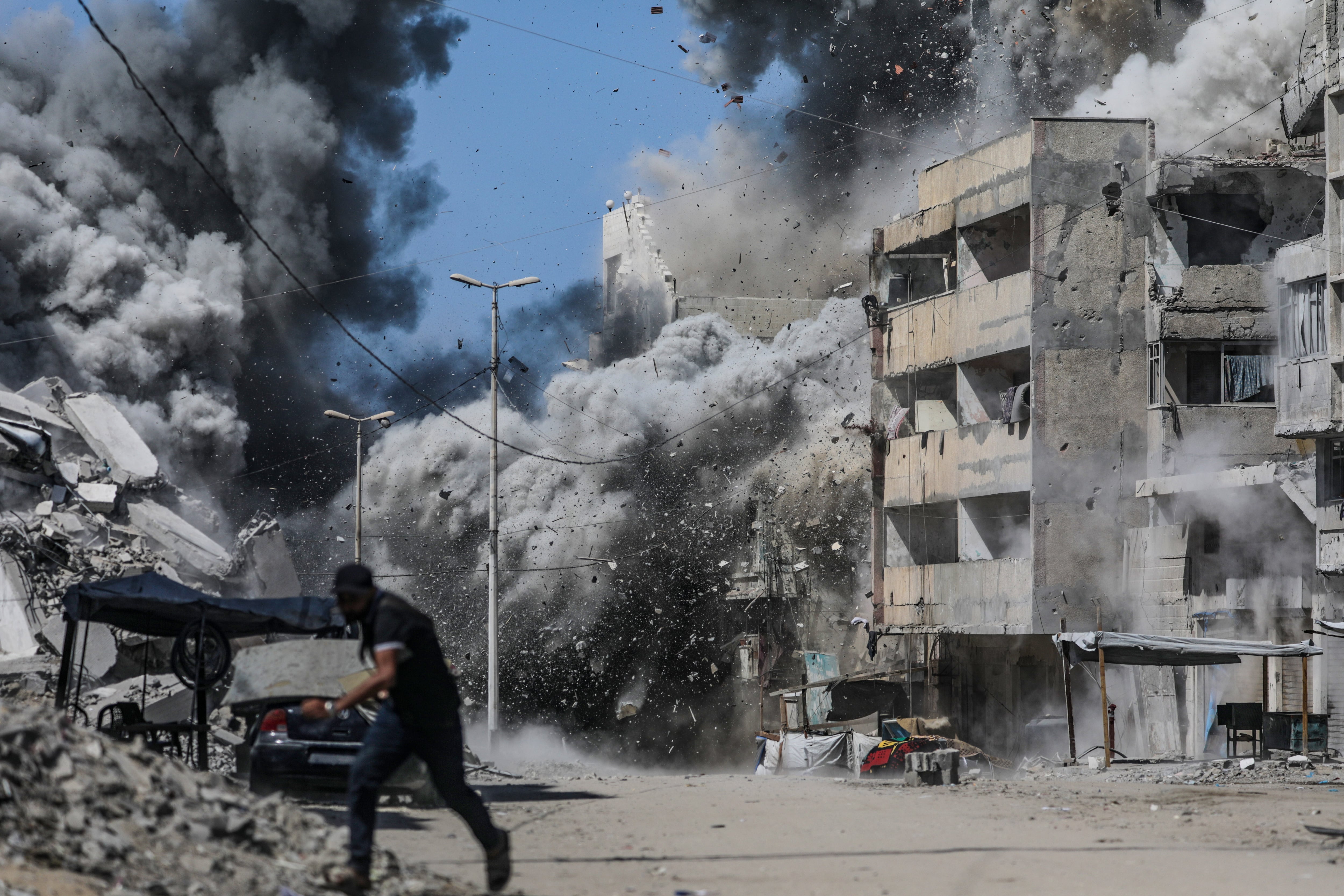 Ataque aéreo durante una operación militar en Ciudad de Gaza, el pasado 27 de septiembre.